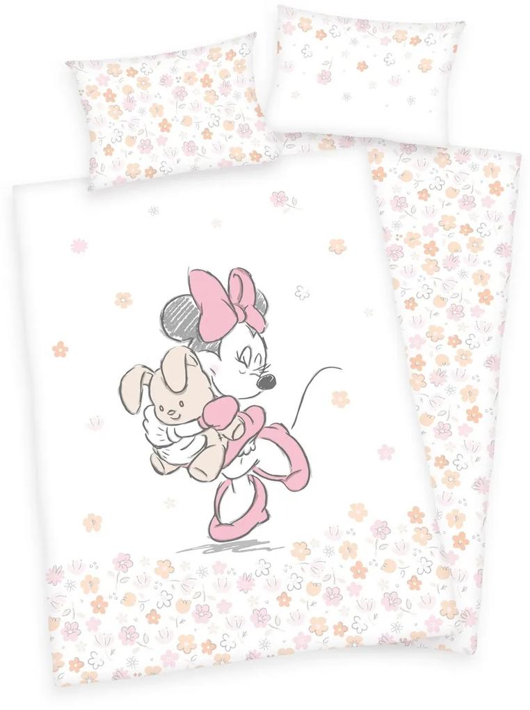 Herding Minnie Mouse gyermek pamut ágynemű kiságyba, 100 x 135 cm, 40 x 60 cm