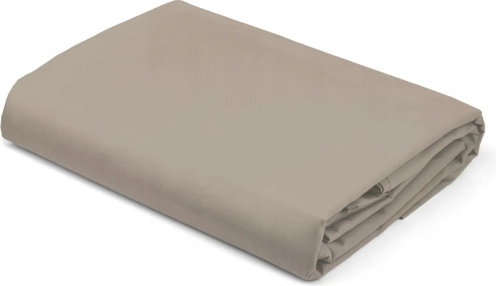 Szatén gumis lepedő 140x200 bézs taupe egyszínű Pure