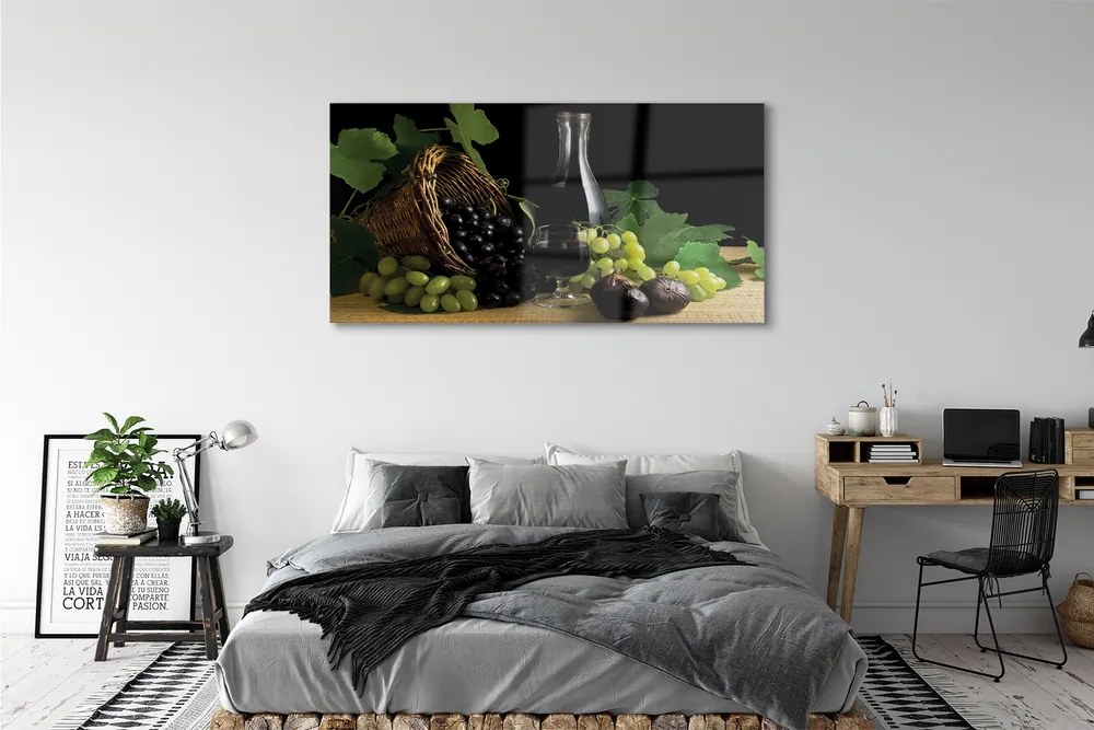 Üvegképek Trash bor szőlőlevél 120x60cm