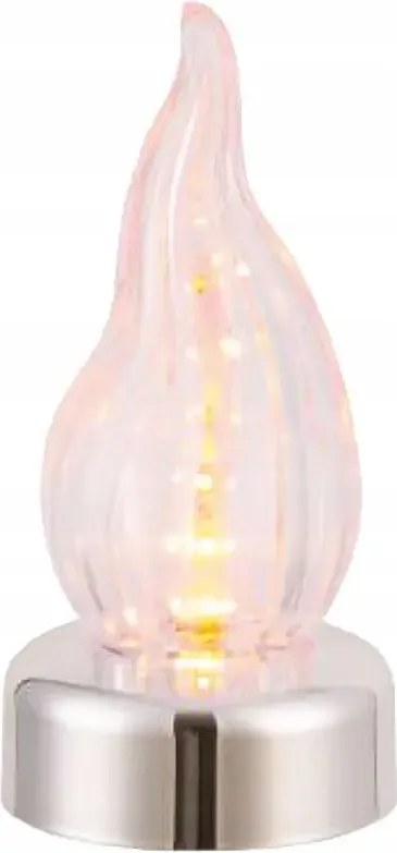 Elektromos Led mécses utántöltő Több LED-es gyertya Ezüst Mozgatható Hagyma