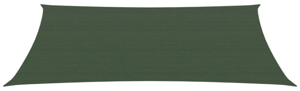 sötétzöld HDPE napvitorla 160 g/m² 5 x 7 m