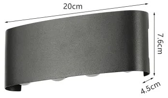 Brilagi - LED kültéri fali lámpatest FLAREBOX LED/8W/230V fekete IP65