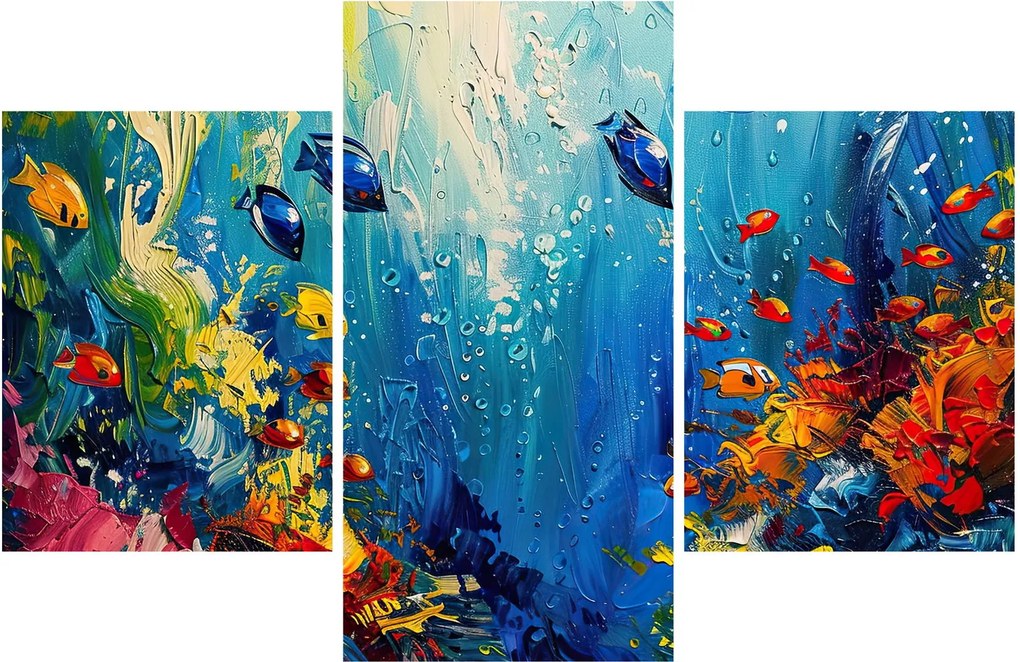 Kép - A víz alatti világ festése (90x60 cm)