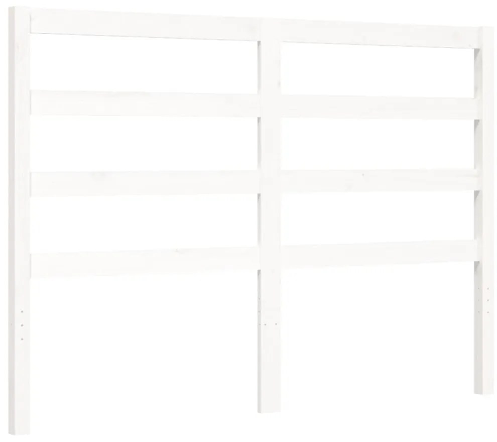 fehér tömör fa ágykeret fejtámlával Small Double