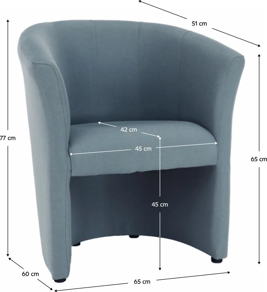 Klub fotel, mentol anyag, CUBA