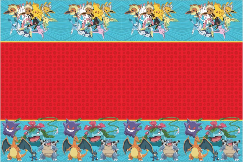 Pokémon Next Generation műanyag asztalterítő 120x180 cm