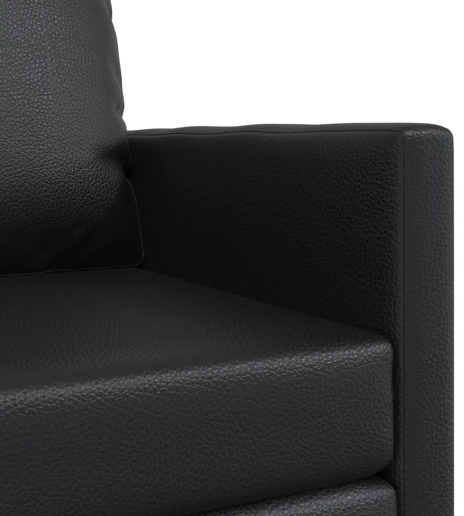 vidaXL Floor Sofa Bed 2-in-1 Fekete 74x77x81 cm Műbőr