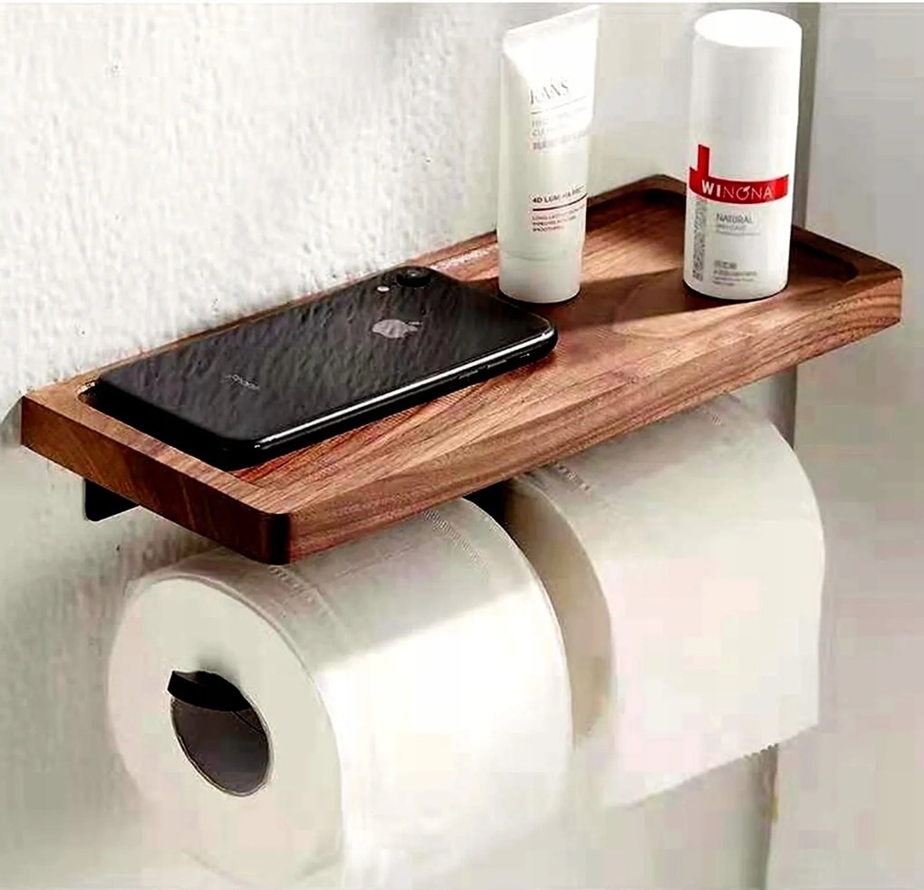 WC-papír tartó fekete dió 30CM