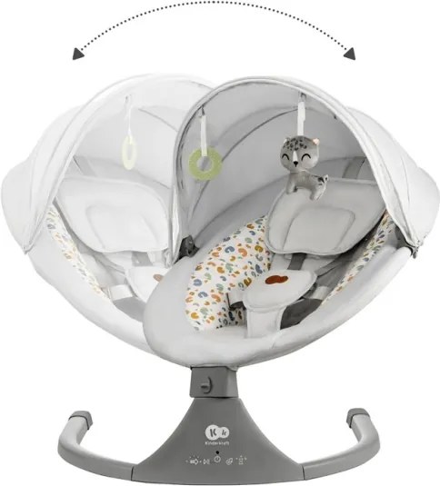 KINDERKRAFT - Babaringató dallammal 2in1 LUMI világos szürke