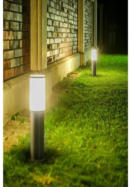 Lámpa Kerti lámpatest MILAN-P 45,E27, MAX.40W, IP44, AC220-240V, 50-60Hz, oszlop 0,45 m, inox