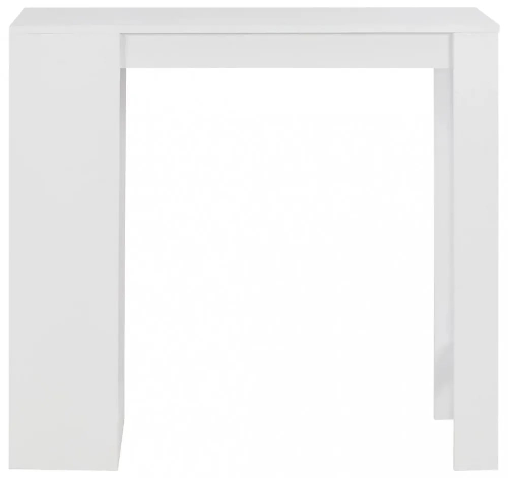 fehér bárasztal polccal 110 x 50 x 103 cm