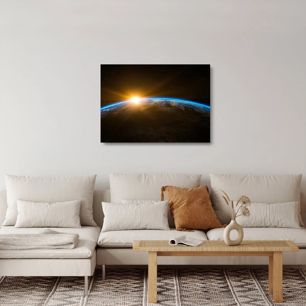 A Föld bolygó képe az űrből (üvegen) (70x50 cm)