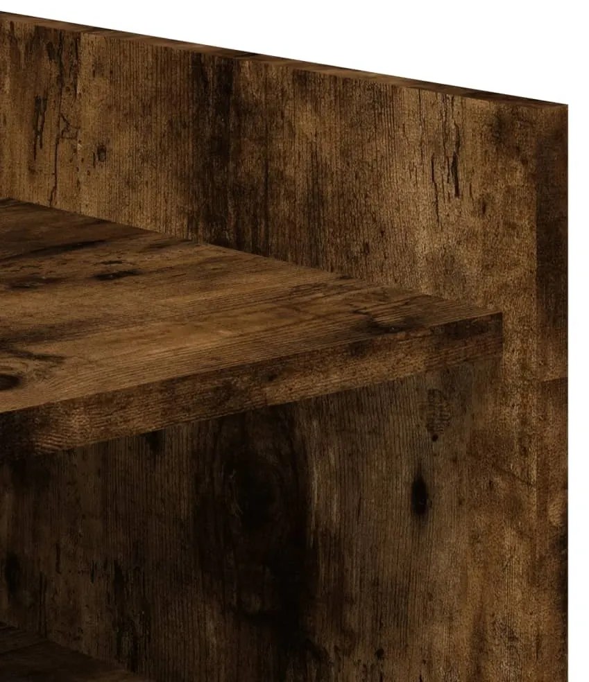 füstös tölgy színű szerelt fa cipőszekrény 74,5 x 37,5 x 100 cm