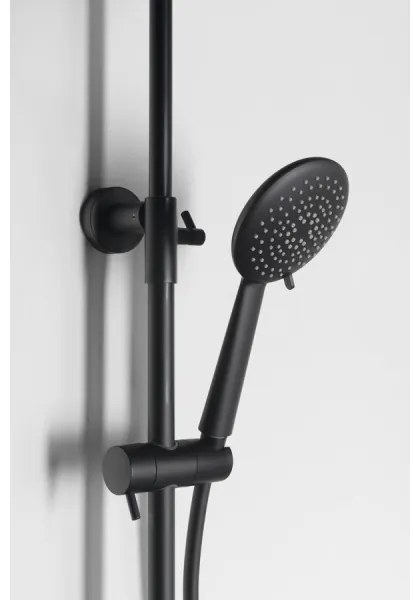 Sapho - SOLARIS matt fekete zuhanyszett csapteleppel