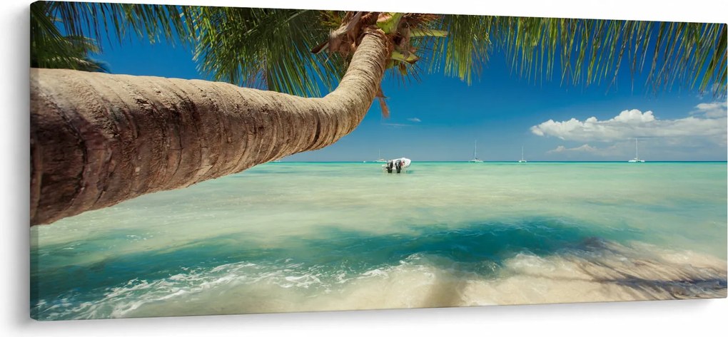 Kép - Tiszta tenger pálmafával (120x50 cm)