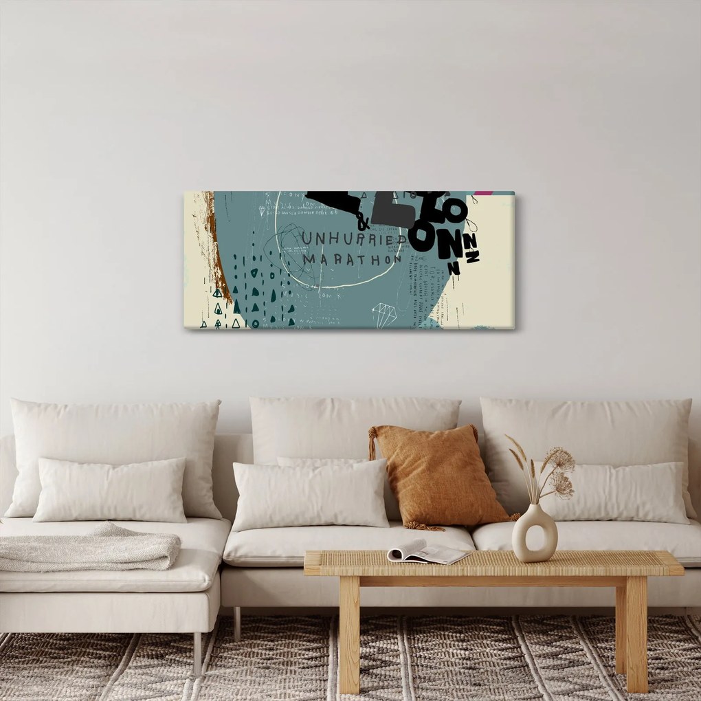 Kép - Repülő léggömb szivárvánnyal (120x50 cm)