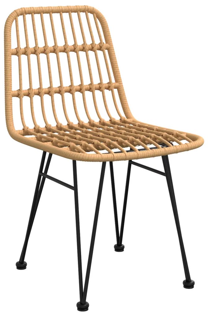 7 részes Kerti Étkező Garnitúra Barna Poly Rattan