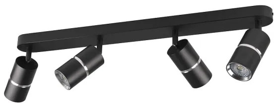 Spotlámpa BAMBOO 4xGU10/10W/230V fekete