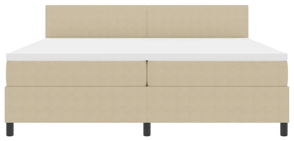 Box Spring Ágy Matraccal &amp; LED Világítással Zöld Szürke 200x200 cm Bársony Szövet