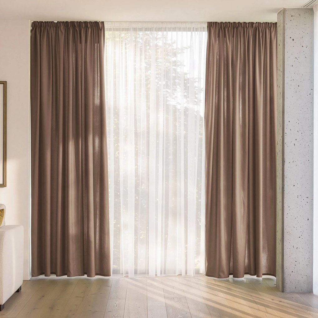 Goldea marbella dekoratív drapéria - mokka 220x135 cm
