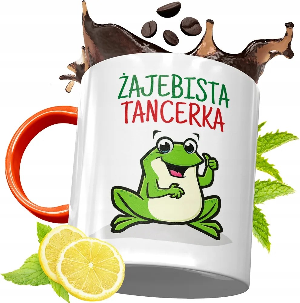 Narancssárga Bögre Táncosnőnek Ajándék fényképes nyomattal