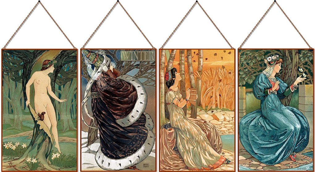 Patten Wilson Évszakok garnitúra üvegkép, falikép