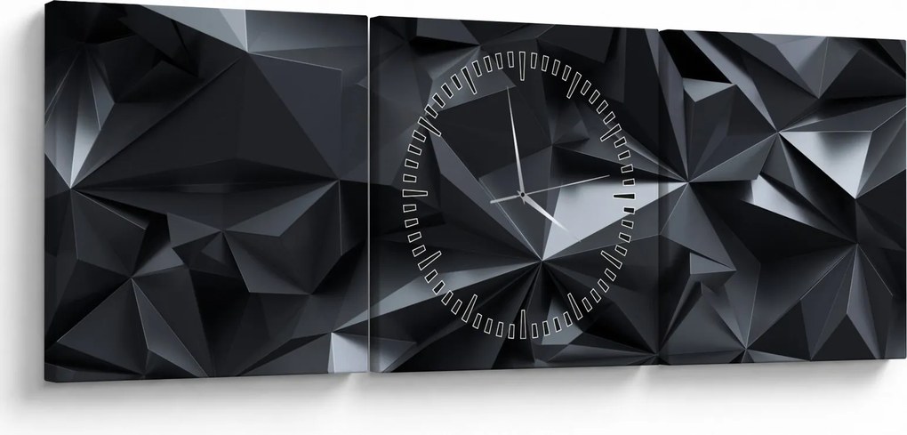 Kép - Geometriai absztrakció (órával) (90x30 cm)