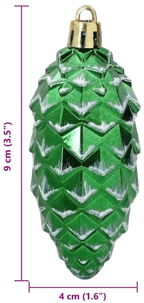 Karácsonyi tobozlabda 40 pcs Zöld