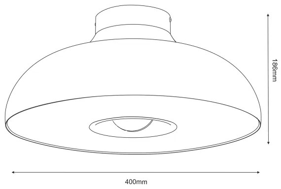Mennyezeti lámpa BILBAO 1xE27/15W/230V átm. 40 cm réz