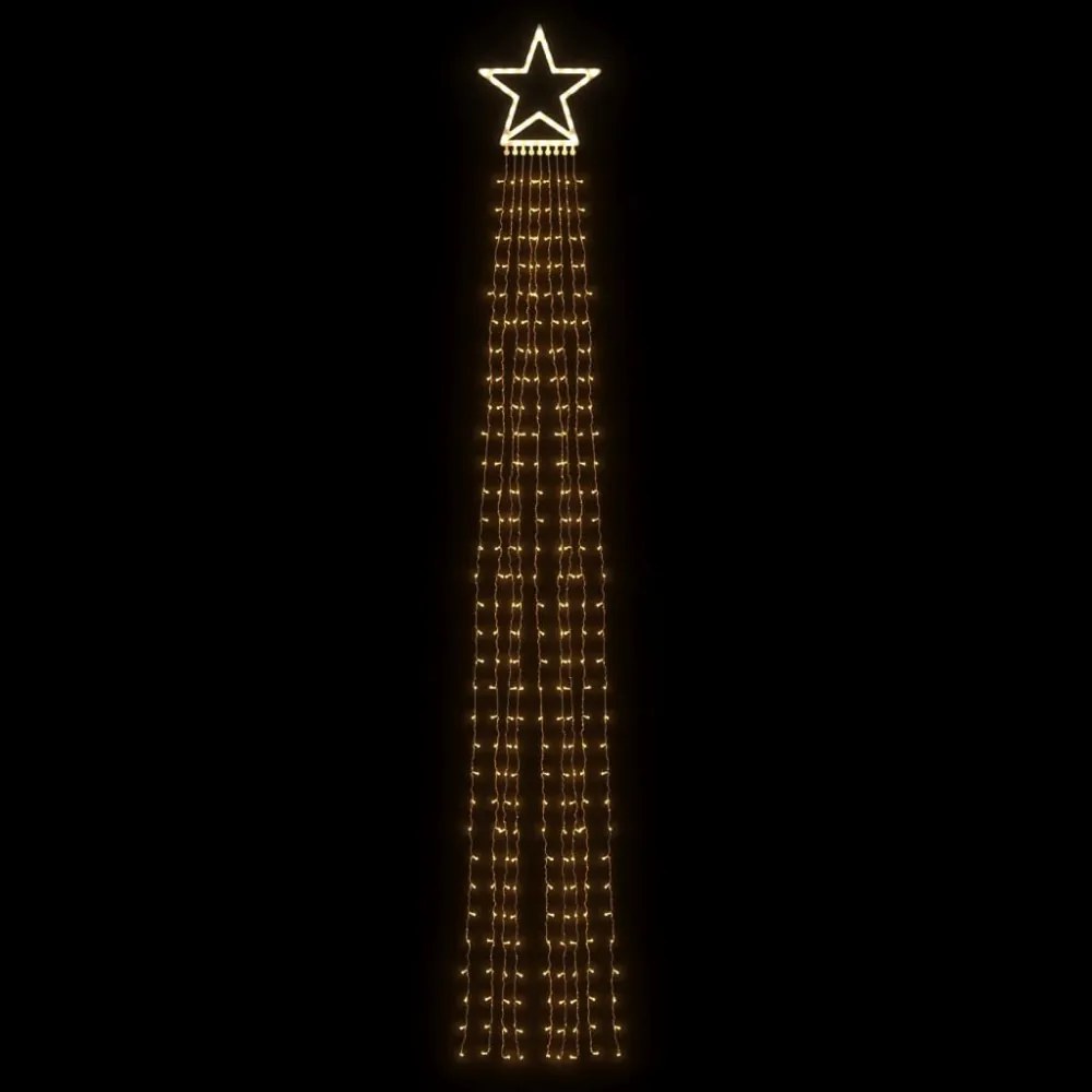 meleg fehér 320 LED-es karácsonyfafüzér 375 cm