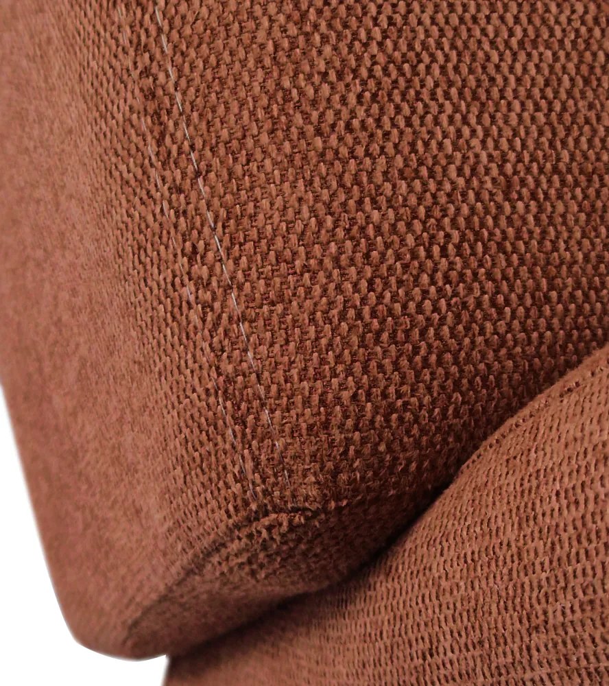 Design fotel, terrakotta/fekete, KAPY