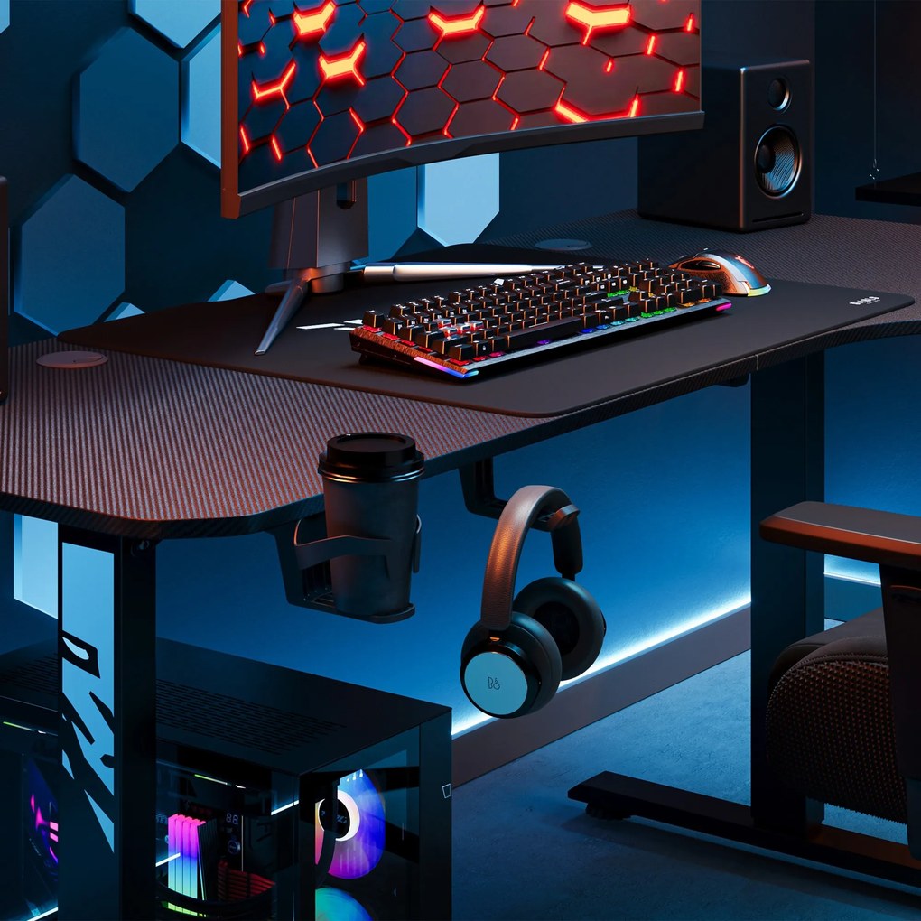 Diablo X-Tensio Állítható Magasságú Íróasztal 1600 Fekete