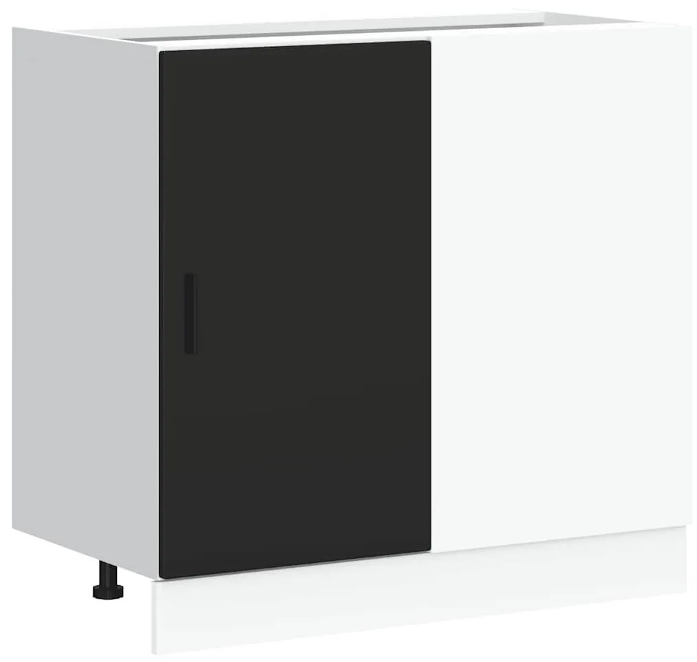 “Lyon” mosdó alapszekrény fekete színű fából készült szekrény