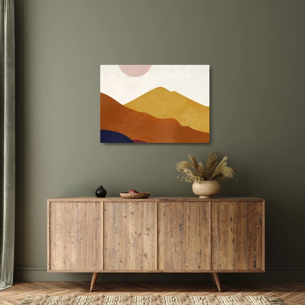Üveg kép - Akvarell hegyek N⁰1 (70x50 cm)