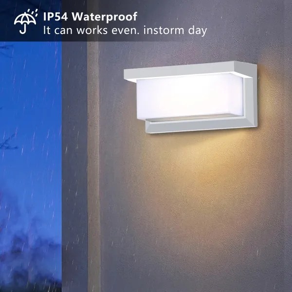 Brilagi-LED Kültéri fali lámpa érzékelővel BRICKY LED/12W/230V fehér IP54