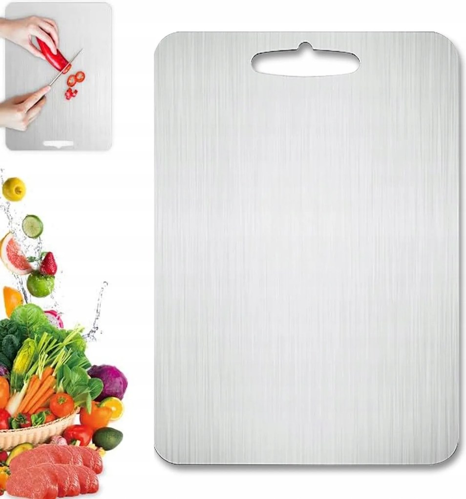 Vágódeszka Titán Rozsdamentes Acél Vágódeszka