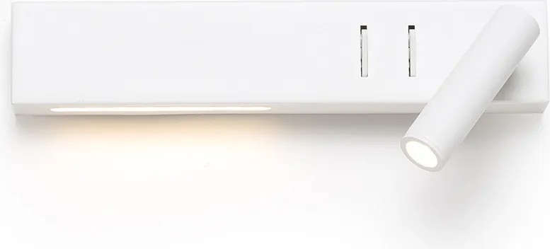 RENDL ODEON nástěnná s podsvícením bílá 230V LED 8+3W 30° 3000K