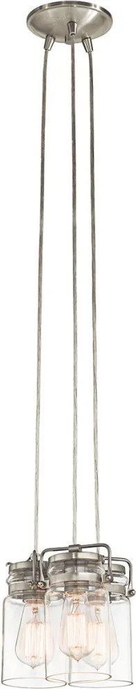 Kichler BRINLEY KL-BRINLEY3-NI Függőlámpa 3x60W/E27