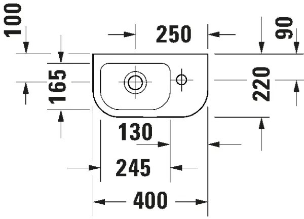 Duravit 7494000412 - Függesztett mosdó D-CODE 40x22 cm kerámia/fényes fehér