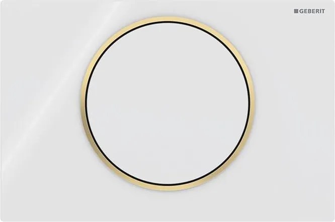 Geberit 115.758.KK.5 - Nyomólap Sigma10 24,6x16,4 cm fehér/arany