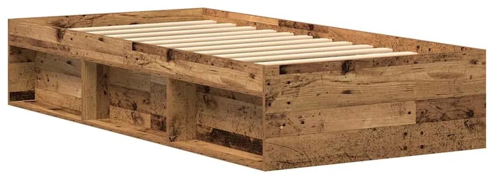 antik fa szerelt fa ágykeret matrac nélkül 75x190 cm