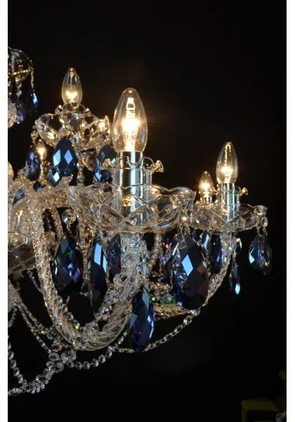 Wranovsky JWZ166182231 - Kristály csillár láncon OCEAN 18xE14/40W/230V