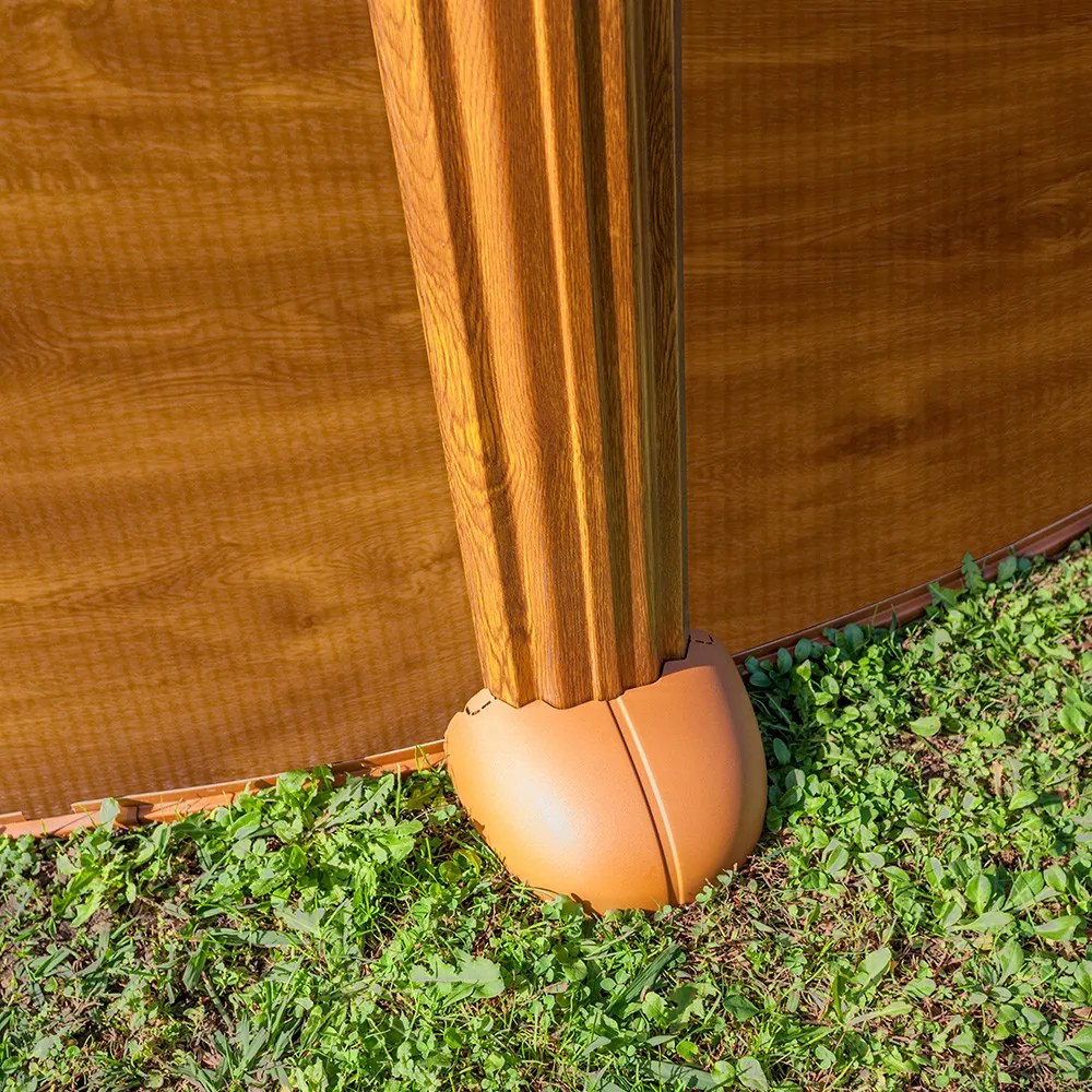 GRE WOOD 610 x 375 x 120 cm ovális merevfalú medence