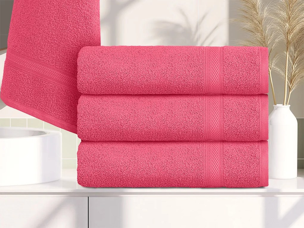 CLARYSSE ELEGANCE fürdőlepedő 70x140 cm korall, 100% pamut