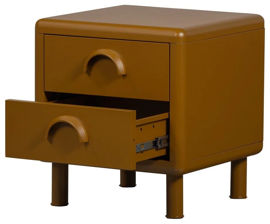 Okkersárga fém éjjeliszekrény Rune – WOOOD