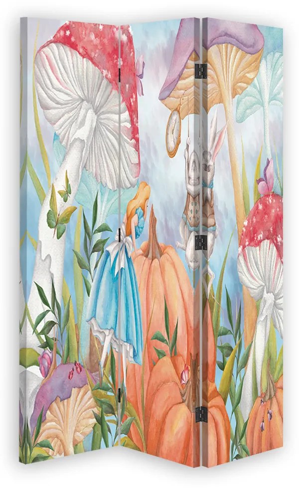 Gario Paraván Kis Alice Csodaországban napközben Méret: 145 x 170 cm, Kivitelezés: Forgó paraván 360°