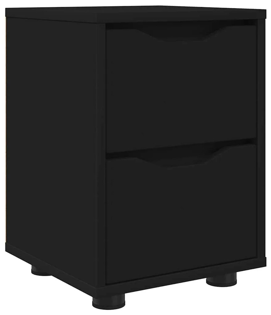 Éjjeli asztal fiókkal Fekete 30,5 x 30 x 43 cm Faanyag