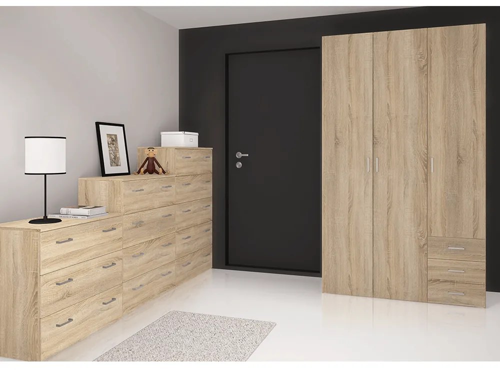 GARBO 3 komód, sonoma tölgy