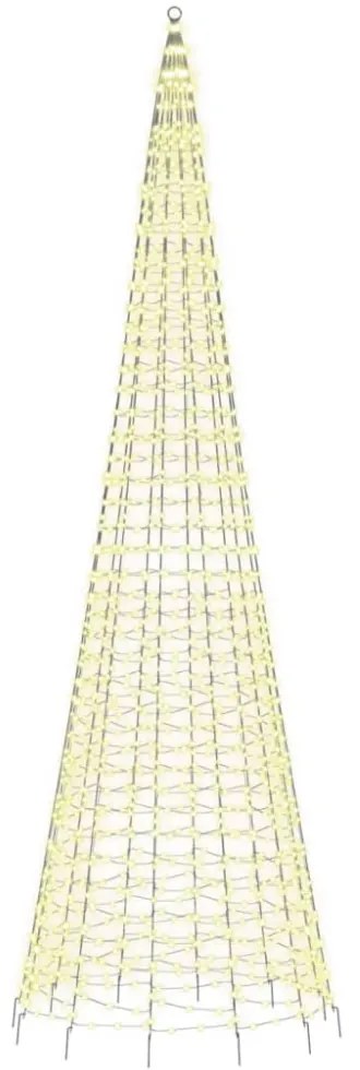 meleg fehér LED karácsonyfa zászlórúdra 1534 LED 500 cm