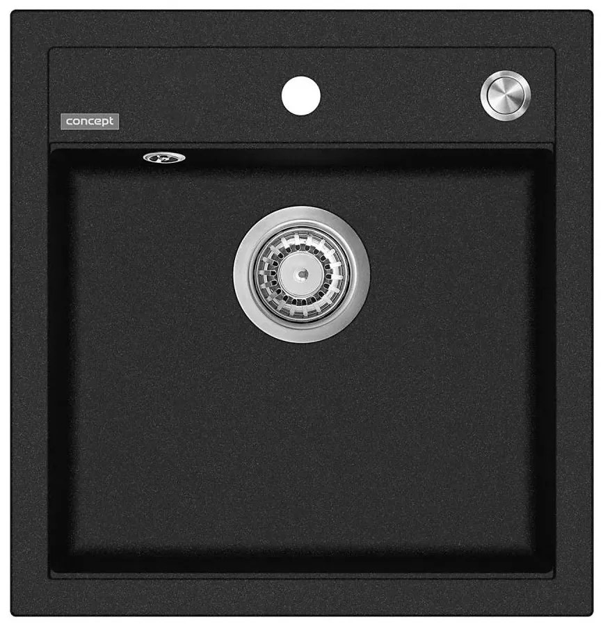 Concept DG00C50BC - CUBIS konyhai mosogató 49x51 cm gránit/fekete